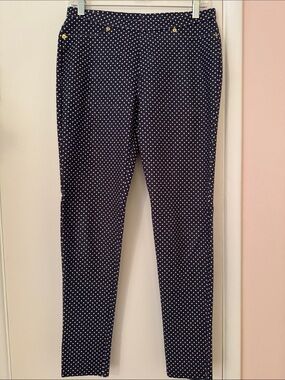 MICHAEL Michael Kors Navy Polka Dot Skinny Pants